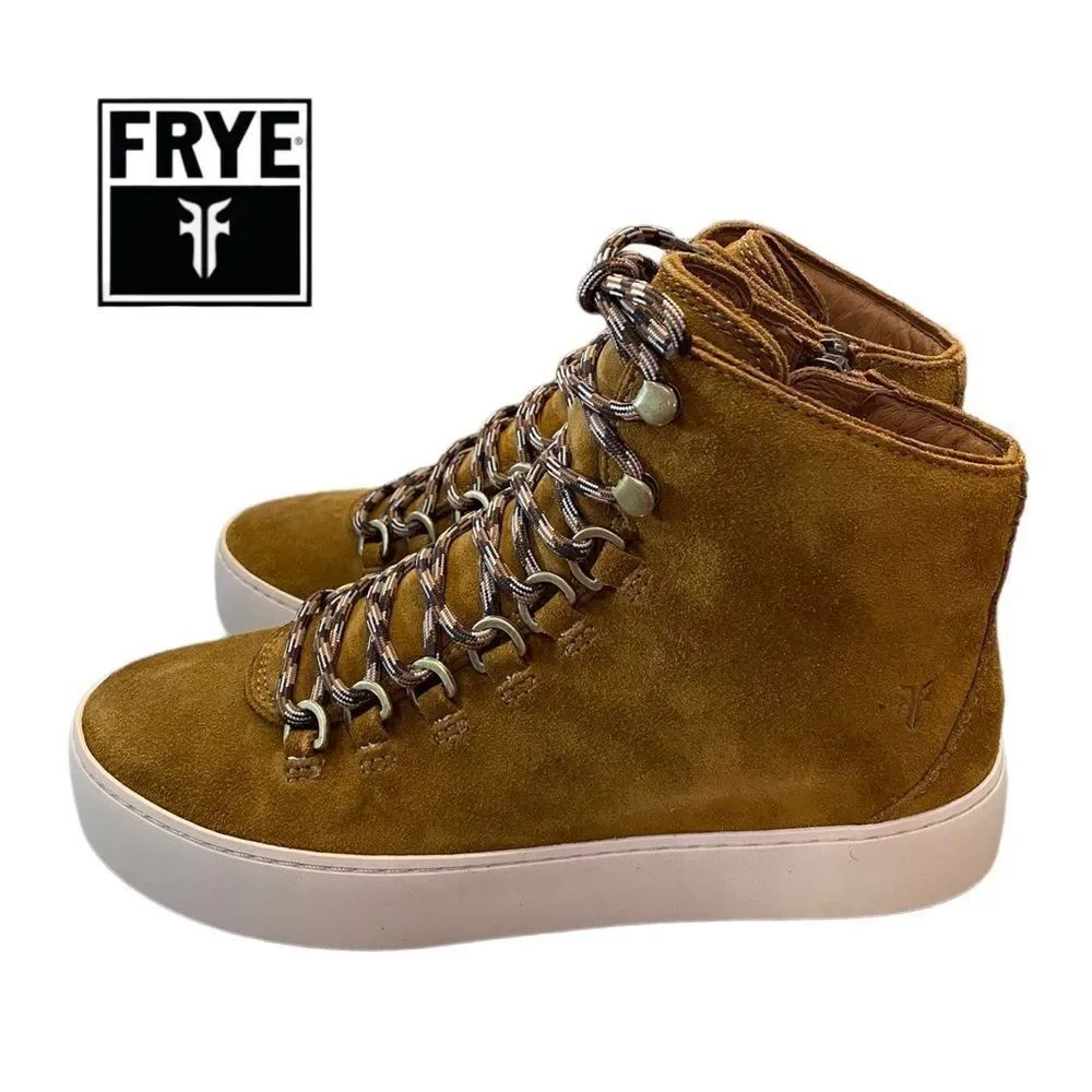 New in Box FRYE Lena Hiker Women's Wheat Suede Leather Sneakers 6